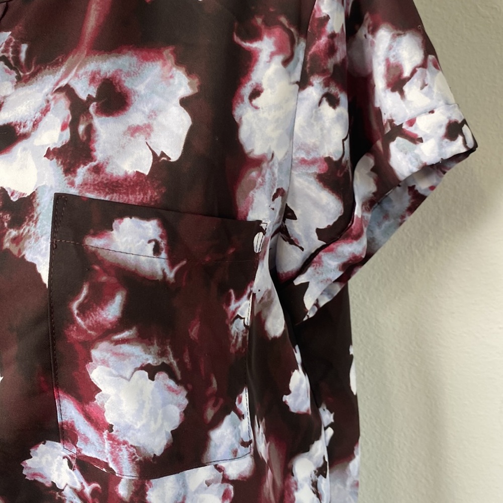 Simply Vera Vera Wang 3/4 button up blouse Petite Large - Picture 2 of 11